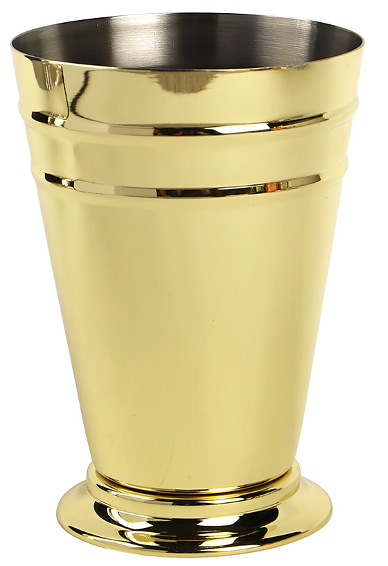 Edelstahlbecher gold H 120mm