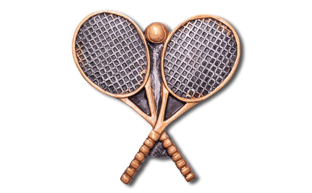 Tennisschläger Dekor 8x8cm