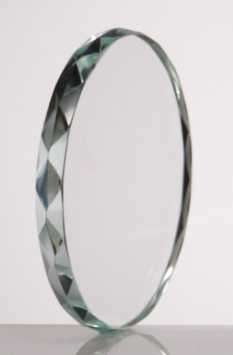 Glasmedaille Ø100mm ohne Öse