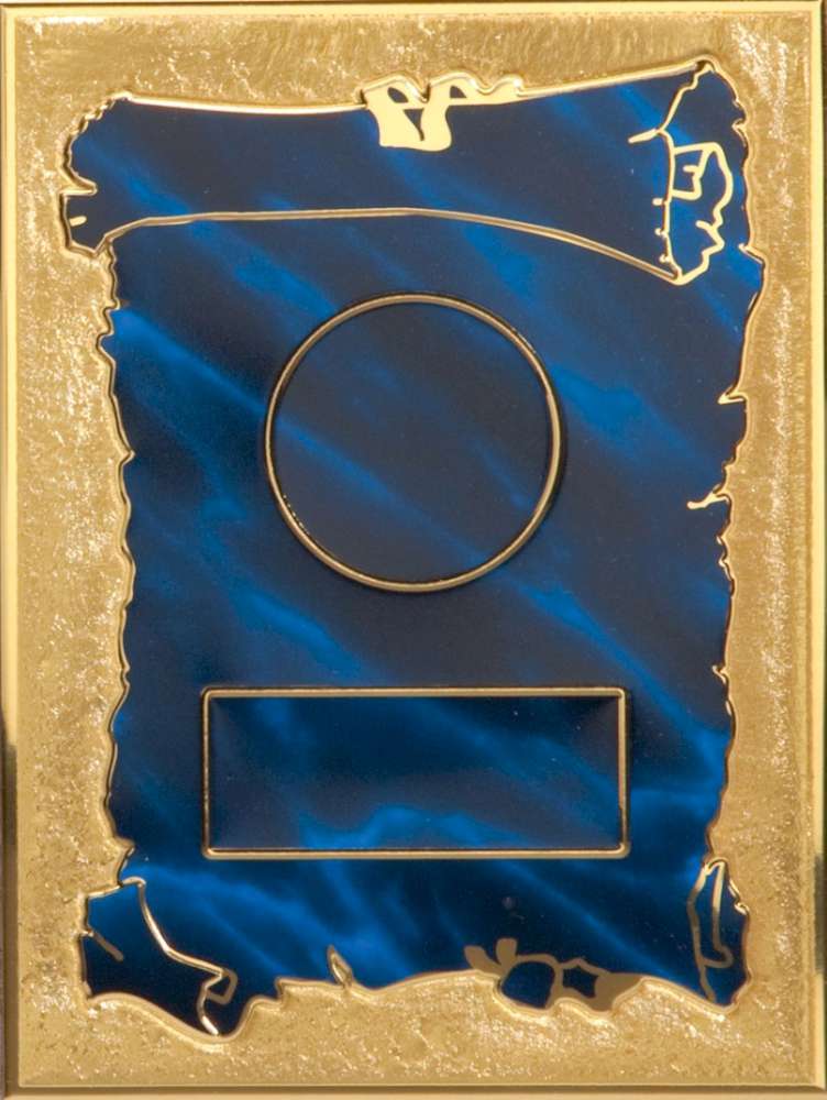Targa blau-gold 20x15cm für5cm