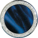 Gravurronde silber-blau Ø 95mm