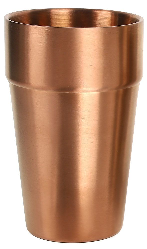 Edelstahlbecher gold H 140mm