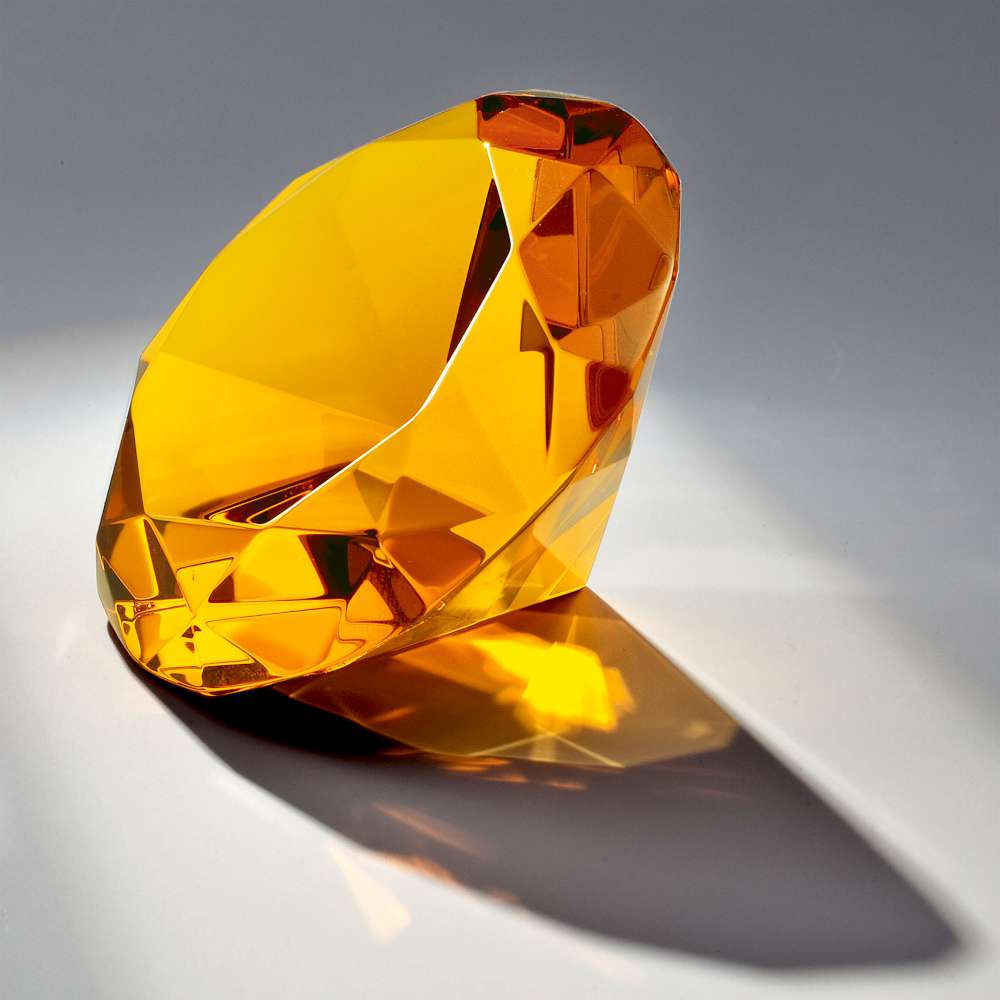 Kristall-Diamant gold Ø 8cm