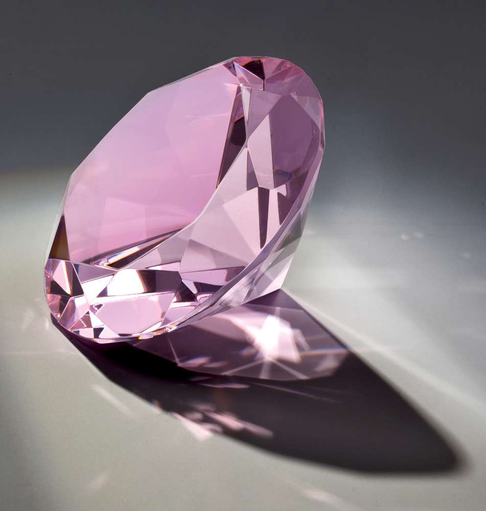 Kristall-Diamant rosé Ø 8 cm