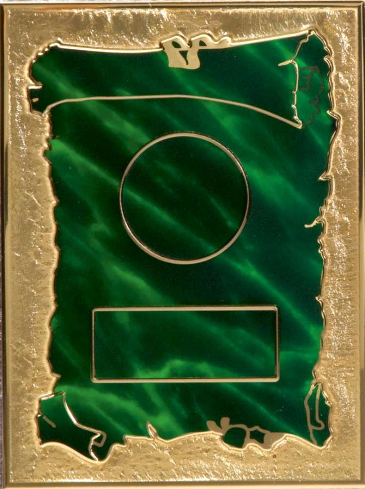 Targa grün-gold 20x15cm für5cm