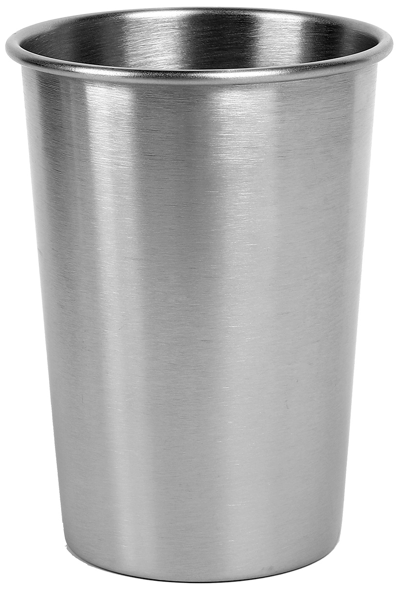 Edelstahlbecher silber H 105mm