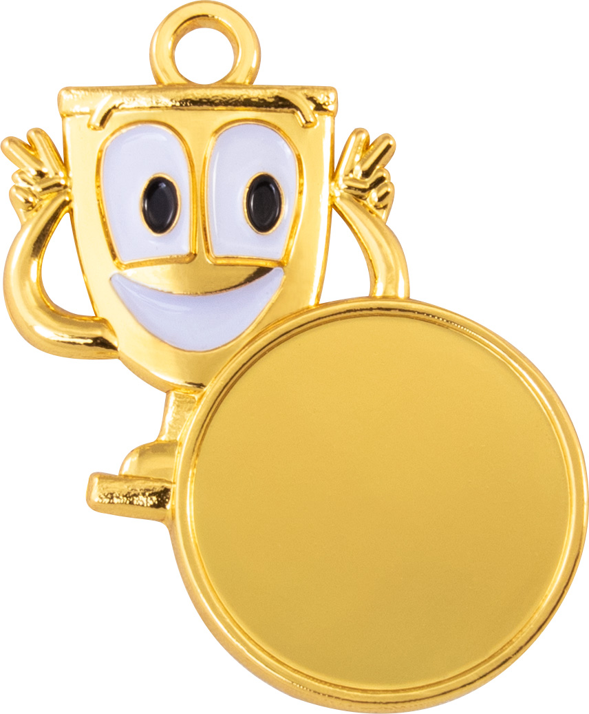 Zamak-Medaille 43x43mm gold