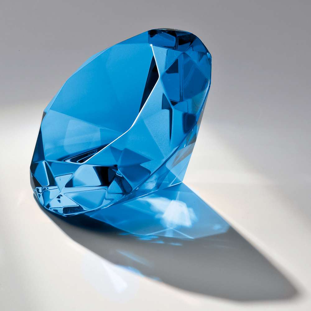 Kristall-Diamant blau Ø8cm