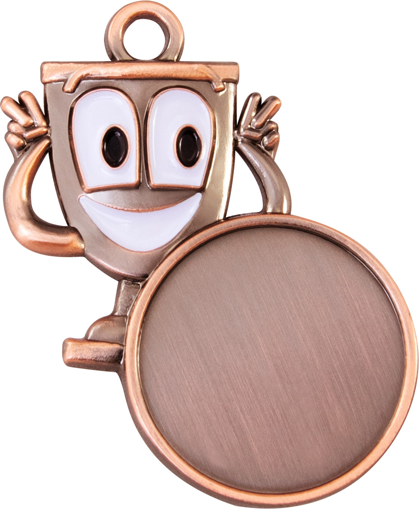 Zamak-Medaille 43x43mm bronze