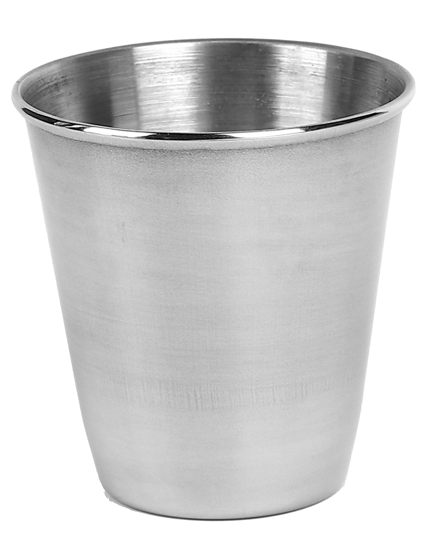 Edelstahlbecher silber H. 55mm