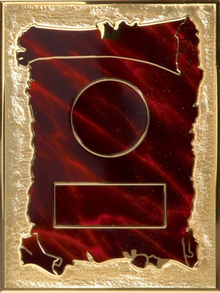 Targa rot-gold 20x15cm für 5cm